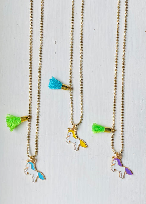 Handmade Gold dipped Unicorn Necklace